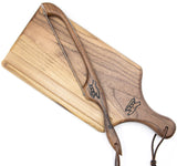 Foxcreek Baskets Cutting board- Solid Black Walnut board and bow knife, view 5