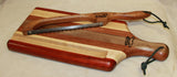 Foxcreek Baskets Cutting board--Exotic Wood Stripes Board and Bow Knife, view 6