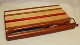 Foxcreek Baskets Cutting board--Stripes Board and Bow Knife w/drip trail, view 3