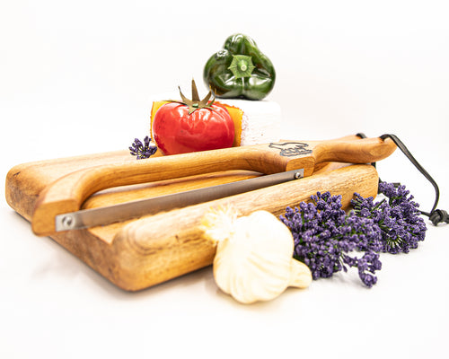 Foxcreek Baskets Bread Knife with cutting board Sourdough knife