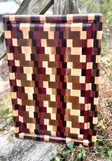 Foxcreek Baskets Cutting Boards-Purple Passion End Grain Cutting Board with blood route, view 2