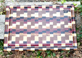 Foxcreek Baskets Cutting Boards-Purple Passion End Grain Cutting Board with blood route, view 3