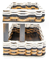 Foxcreek Baskets Double Bread Basket-Cottage Black, view 2
