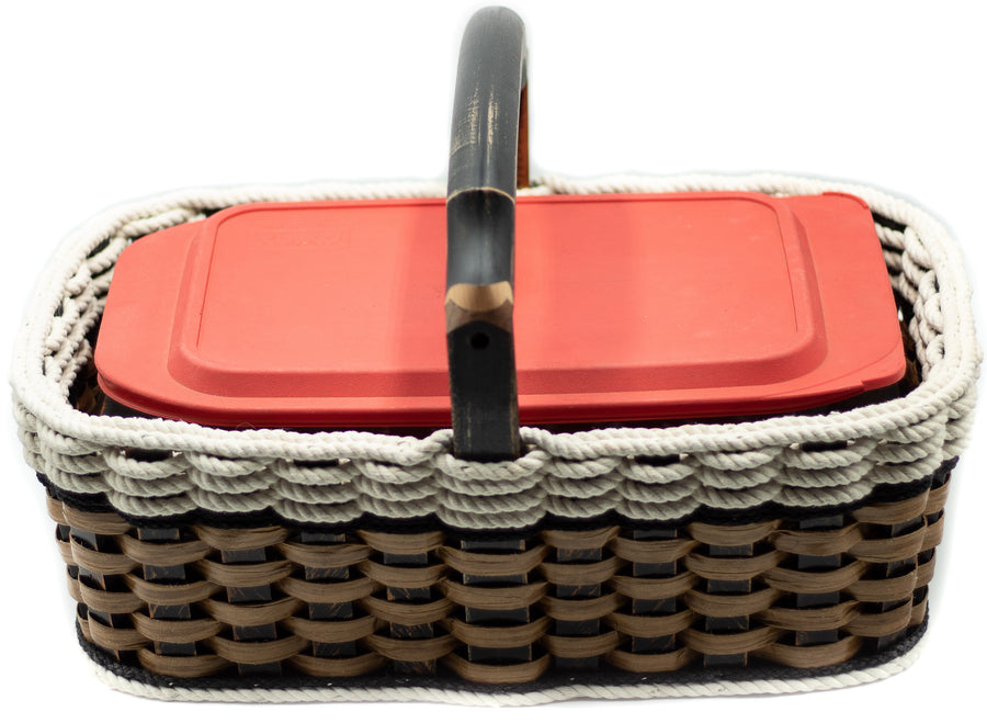 Foxcreek Baskets Double Casserole Basket-Cottage Black