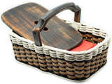 Foxcreek Baskets Double Casserole Basket-Cottage Black, view 2
