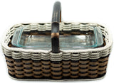 Foxcreek Baskets Double Casserole Basket-Cottage Black, view 4