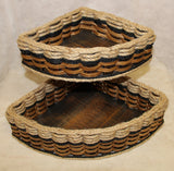 Foxcreek Baskets Double Corner Basket-Shabby Chic Collection, view 2