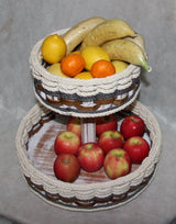 Foxcreek Baskets Double Lazy Susan--Cottage Grey, view 4