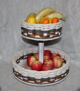 Foxcreek Baskets Double Lazy Susan--Cottage Grey, view 5