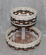 Foxcreek Baskets Double Lazy Susan--Cottage Grey, view 6