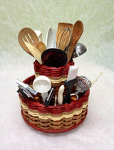 Foxcreek Baskets Double Utensil Lazy Susan, view 2