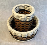 Foxcreek Baskets Double Utensil Lazy Susan-Cottage Black, view 6