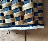 Foxcreek Baskets Wall Organizer Double Basket-Cottage Black, view 3