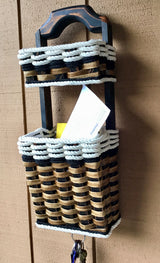 Foxcreek Baskets Wall Organizer Double Basket-Cottage Black, view 4