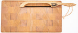 Foxcreek Baskets Cutting board--end grain mahogany cutting board and bow knife set, view 3