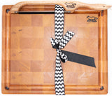 Foxcreek Baskets Cutting board--end grain mahogany cutting board and bow knife set, view 6