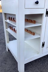 Foxcreek Baskets Farmhouse-Mama’s Farmhouse Wine & Storage Island with Benches, view 2