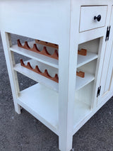 Foxcreek Baskets Farmhouse-Mama’s Farmhouse Wine & Storage Island with Benches, view 4