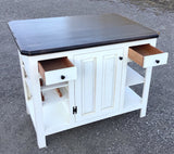 Foxcreek Baskets Farmhouse-Mama’s Farmhouse Wine & Storage Island with Benches, view 6