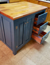 Foxcreek Baskets Farmhouse Island Drawers Galore 30x36, view 2
