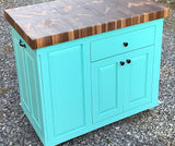 Foxcreek Baskets Farmhouse Island-Mobile 22x38 Black Walnut End Grain, view 3