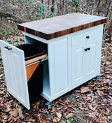 Foxcreek Baskets Farmhouse Island-Mobile 22x38 Black Walnut End Grain, view 6