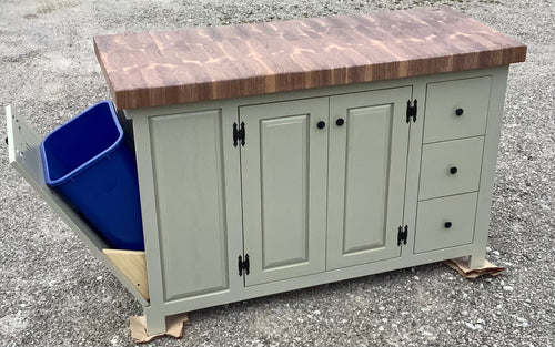 Foxcreek Baskets Farmhouse Island-22x54 Black Walnut End Grain Butcher Block