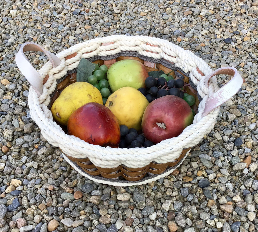 Foxcreek Baskets Fruit Basket-Cottage Grey