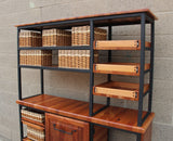 Foxcreek Baskets Hutch--72x64x16 wall unit, view 4