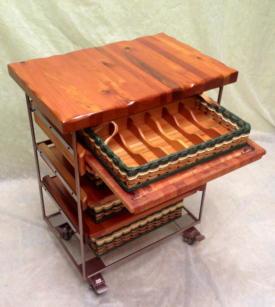 Foxcreek Baskets Island-19x28 mahogany cart