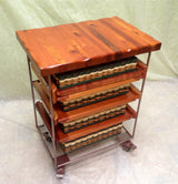 Foxcreek Baskets Island-19x28 mahogany cart, view 2