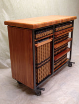 Foxcreek Baskets Island--19x42 half enclosed w/trash can on casters, view 2
