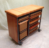 Foxcreek Baskets Island--19x42 half enclosed w/trash can on casters, view 3