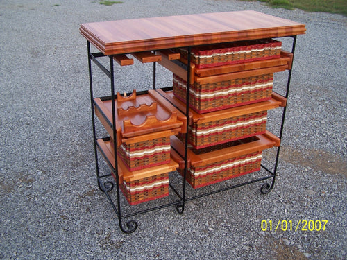 Foxcreek Baskets Island- 19x48 Sideboard w/wine shelves