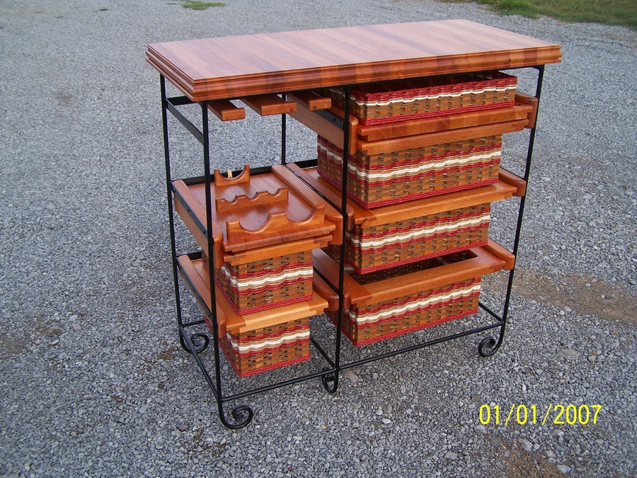 Foxcreek Baskets Island- 19x48 Sideboard w/wine shelves