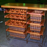 Foxcreek Baskets Island- 19x48 Sideboard w/wine shelves, view 2