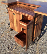 Foxcreek Baskets Island--32x60 Black Walnut Bi-Level Bar, view 3