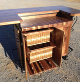 Foxcreek Baskets Island--32x60 Black Walnut Bi-Level Bar, view 4