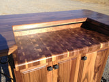Foxcreek Baskets Island--32x60 Black Walnut Bi-Level Bar, view 6