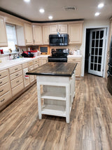 Foxcreek Baskets Farmhouse Island--Distressed Wood 36x50 w/bar overhang, view 2
