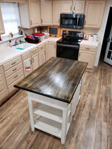 Foxcreek Baskets Farmhouse Island--Distressed Wood 36x50 w/bar overhang, view 5