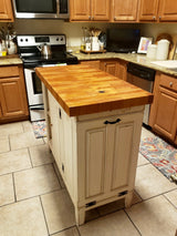 Foxcreek Baskets Farmhouse Island--22x44 Farmhouse Distressed Wood Island w/tilt, view 3