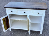 Foxcreek Baskets Farmhouse Island- Farmhouse Island with Black Distress Mahogany Top, view 4