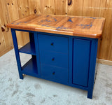 Foxcreek Baskets Island-Fractal Burn Mahogany  Top w/3 drawers and tilt out trash, view 5