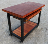 Foxcreek Baskets Island--Mobile Butcher Block Work Station, view 2