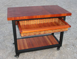 Foxcreek Baskets Island--Mobile Butcher Block Work Station, view 4