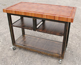 Foxcreek Baskets Island--Mobile Old World Mahogany End Grain 24x48, view 2