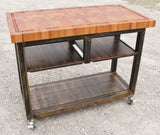 Foxcreek Baskets Island--Mobile Old World Mahogany End Grain 24x48, view 3