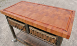 Foxcreek Baskets Island--Mobile Old World Mahogany End Grain 24x48, view 5