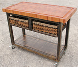 Foxcreek Baskets Island--Mobile Old World Mahogany End Grain 24x48, view 6